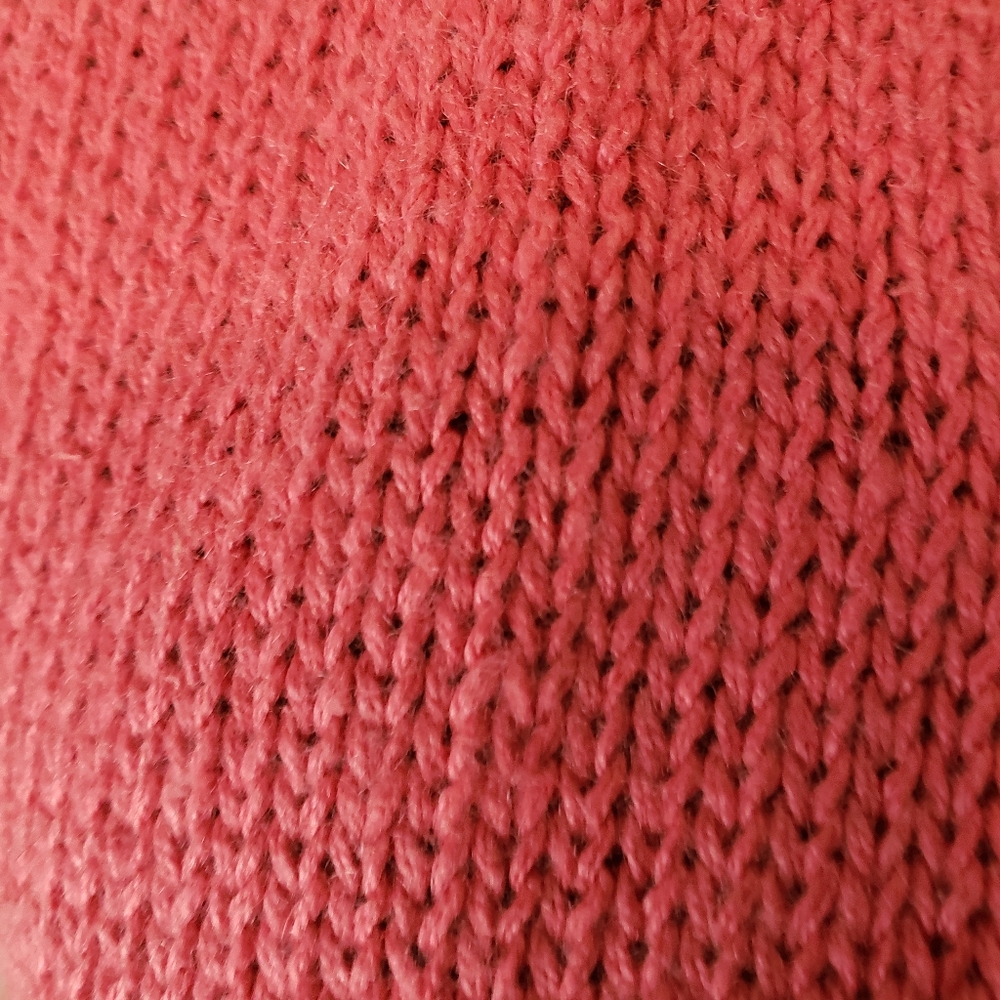 Pink Sleeveless Cotton Cardigan Vest with White Buttons - Picture 3 of 6
